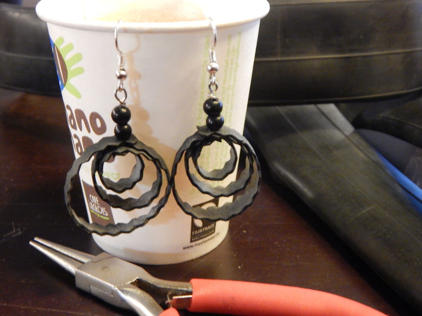 Bike Inner Tube Earrings 8 Steps (with Pictures) Instructables