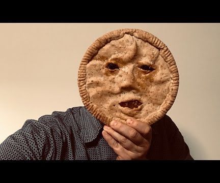 Scary Pie Face - Delicious Cinnamon-Pear Pie