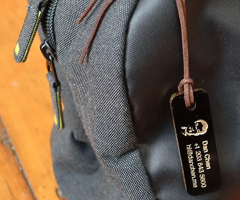 Gold Engraved Luggage Tag