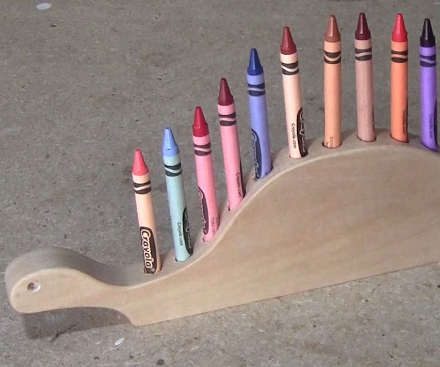 Building a Wood Turtle-shaped Crayon Holder (for Kids!)
