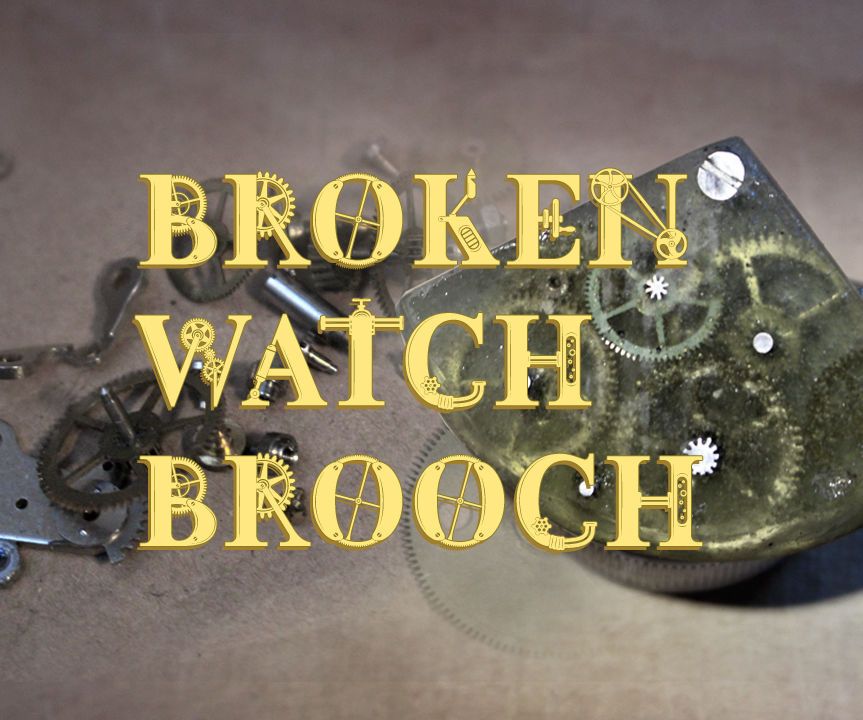 Broken Watch Brooch