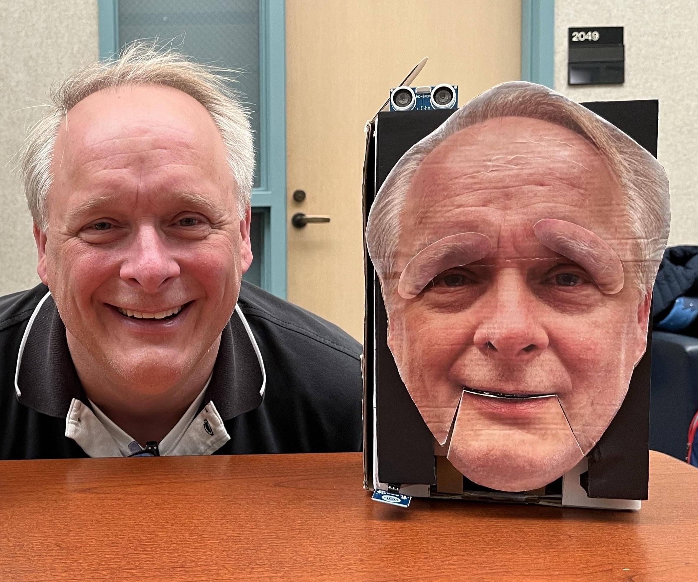 Animatronics Face of Peter Nelson, Dean of Engineering UIC
