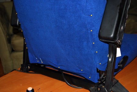 Final Pinning and Stitching the Seat Back