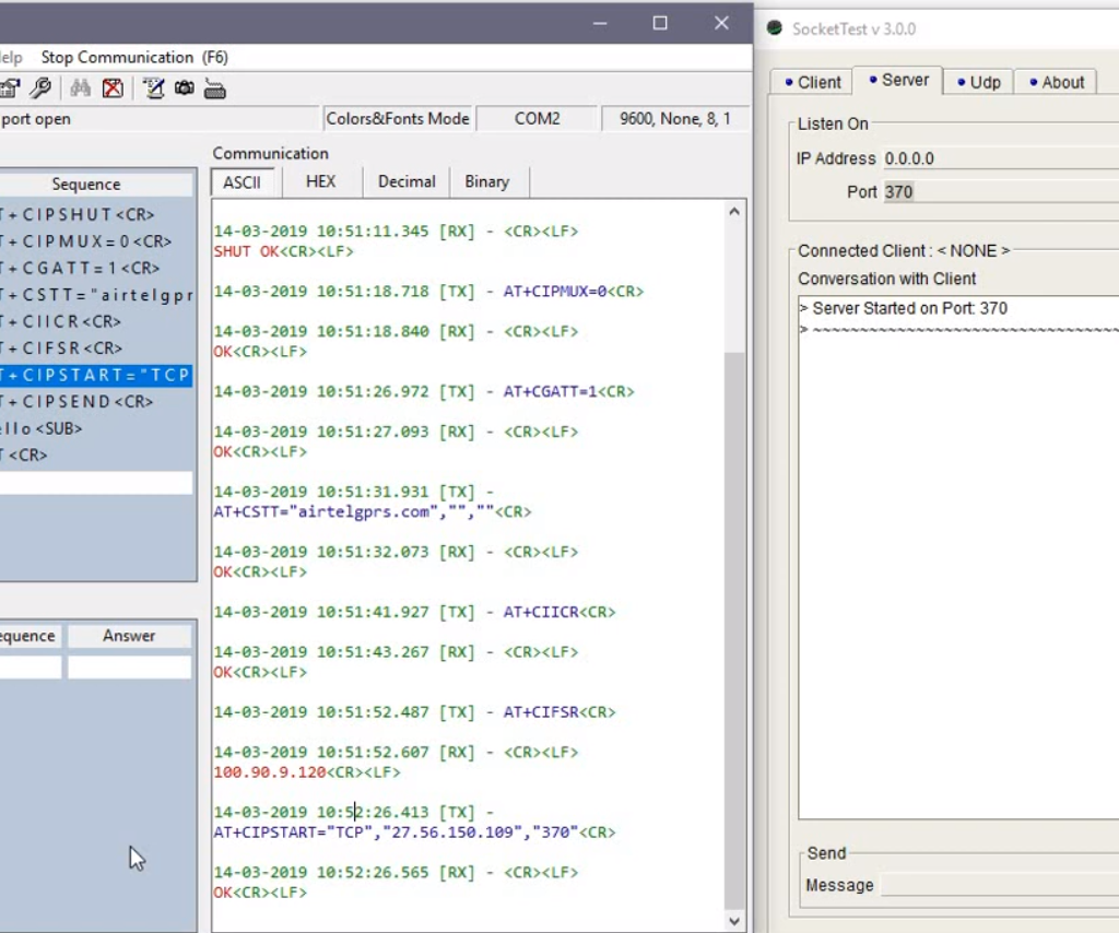 TCP/IP Connection Over GPRS: How to Send Data to Server Using SIM900A Module 