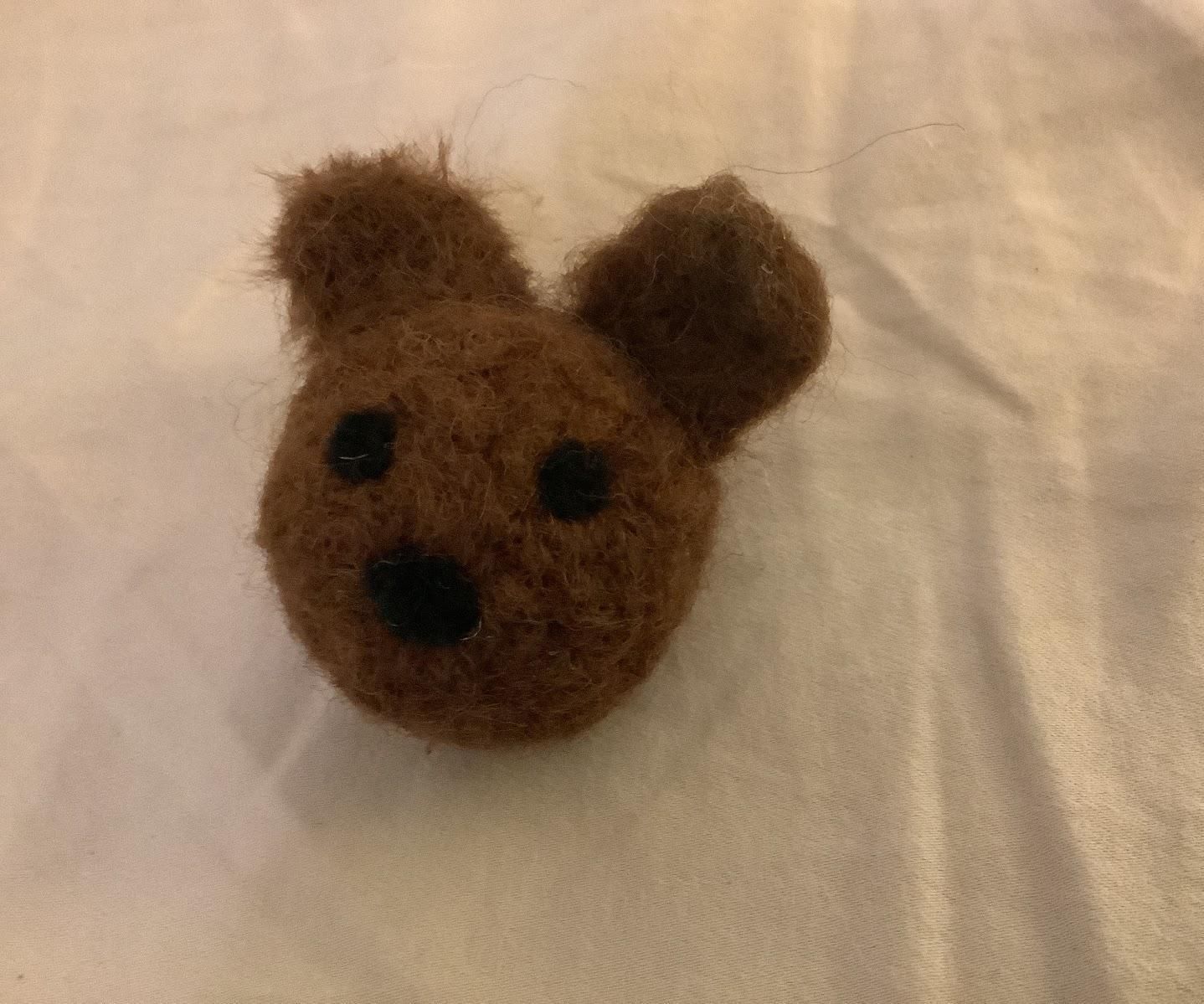 DIY Needle Felted Cute Animal Head