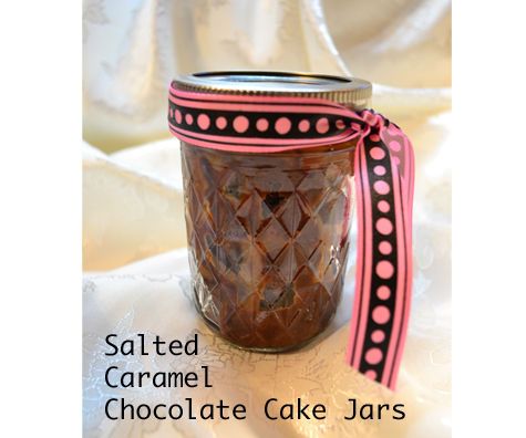 Salted Caramel Chocolate Cake Jars