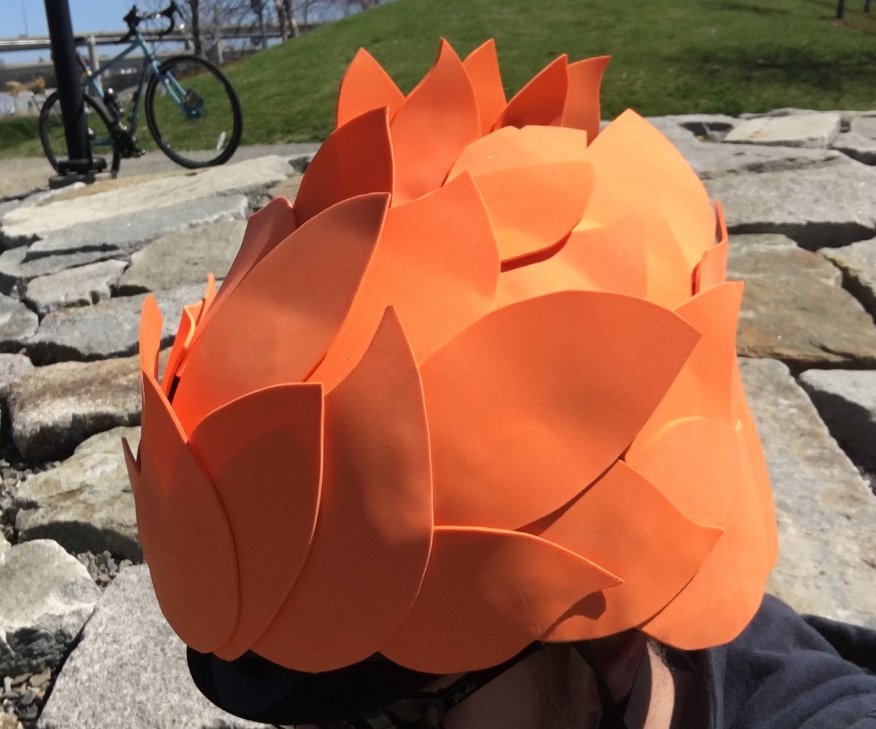 Bicycle Helmet Cover Feathers & Flames