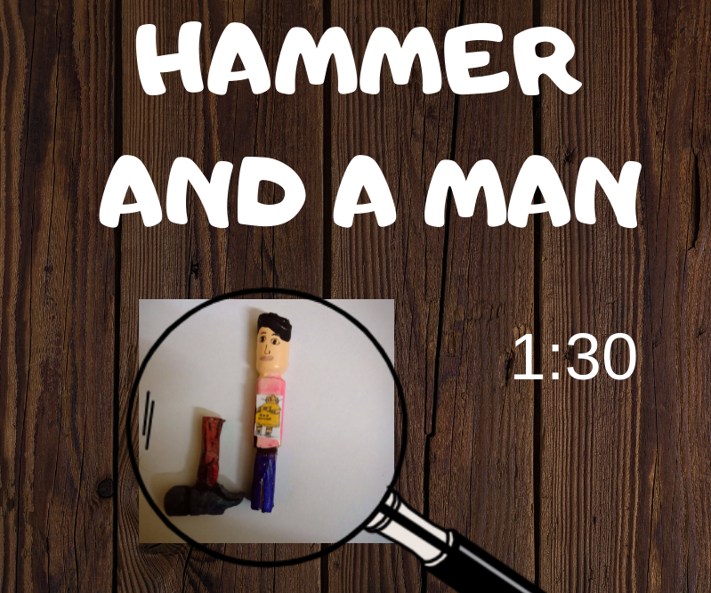Chalk Carving(Hammer and a Man)