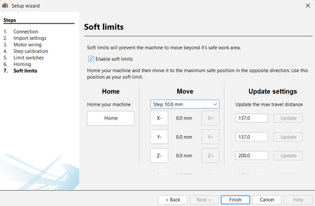 Enabling Soft Limits