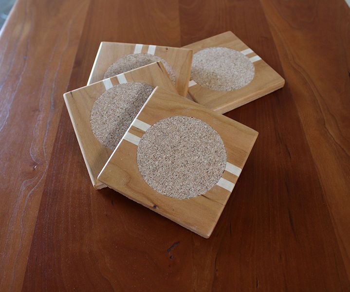 DIY Cherry & Maple Coasters