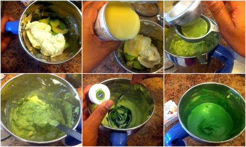 Make the Avocado Cream Cheese Filling for the Pie