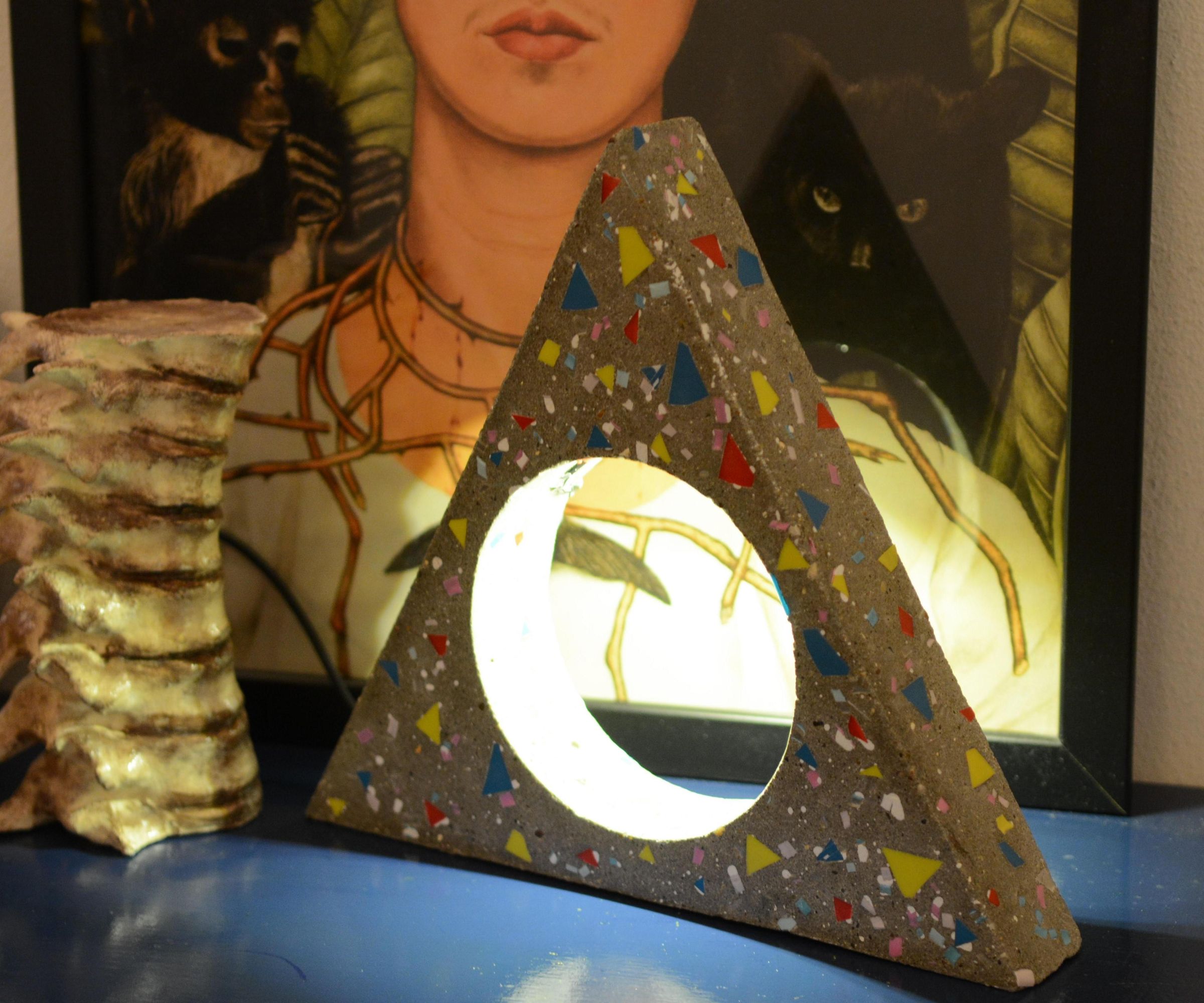 Faux Terrazzo Concrete Lamp