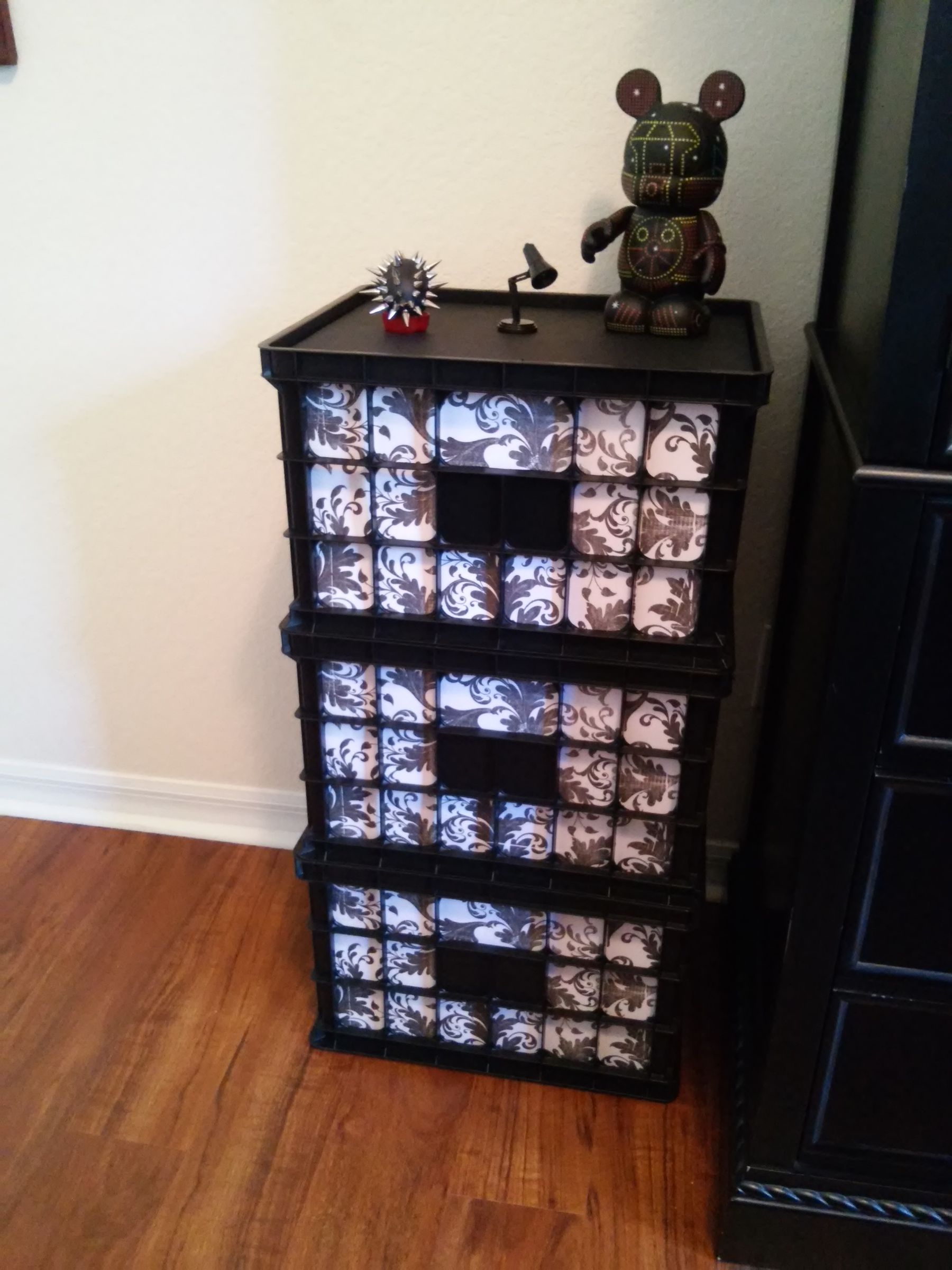 File Crate Storage Column 4 Steps Instructables