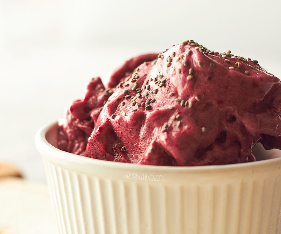 3 Ingredient Blackberry Protein Ice Cream