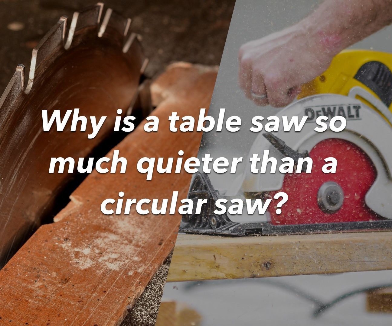Why Is a Table Saw So Much Quieter Than a Circular Saw?