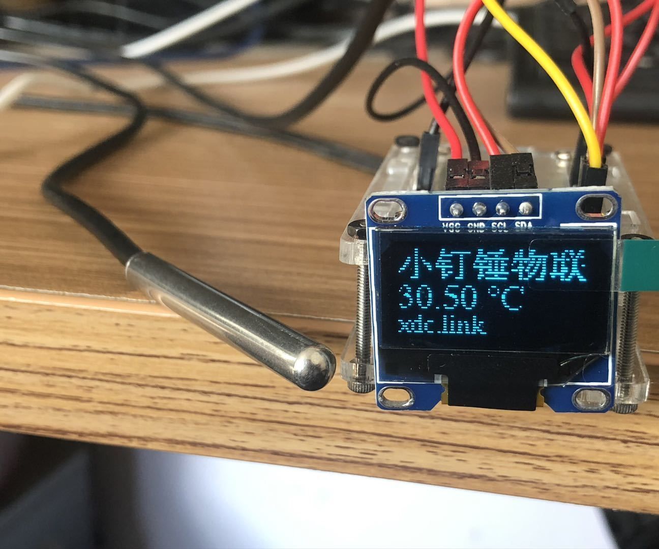 Thingsboard+nodemcu+OLED 0.96inch+DS18b20 Iot Liquid Thermometer With Email Alarm