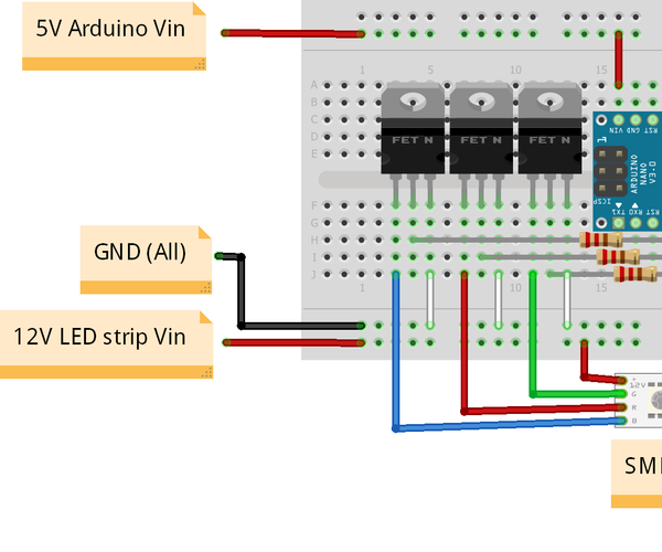 Arduino Led Strip Controller for Cool PC Lights