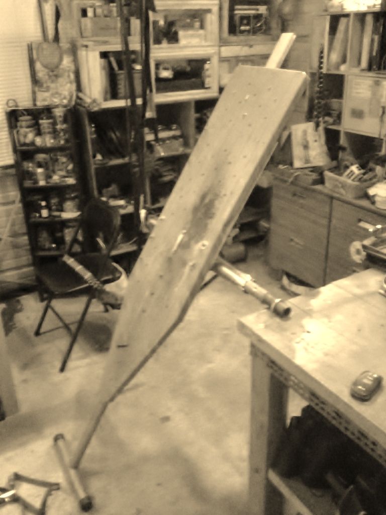 Inversion Table, Frank'D From an Old Ironing Board & Other Odd Stuff