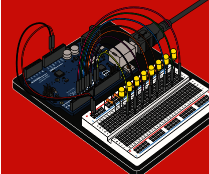 Controlling Multiple LEDs With an Arduino Uno.