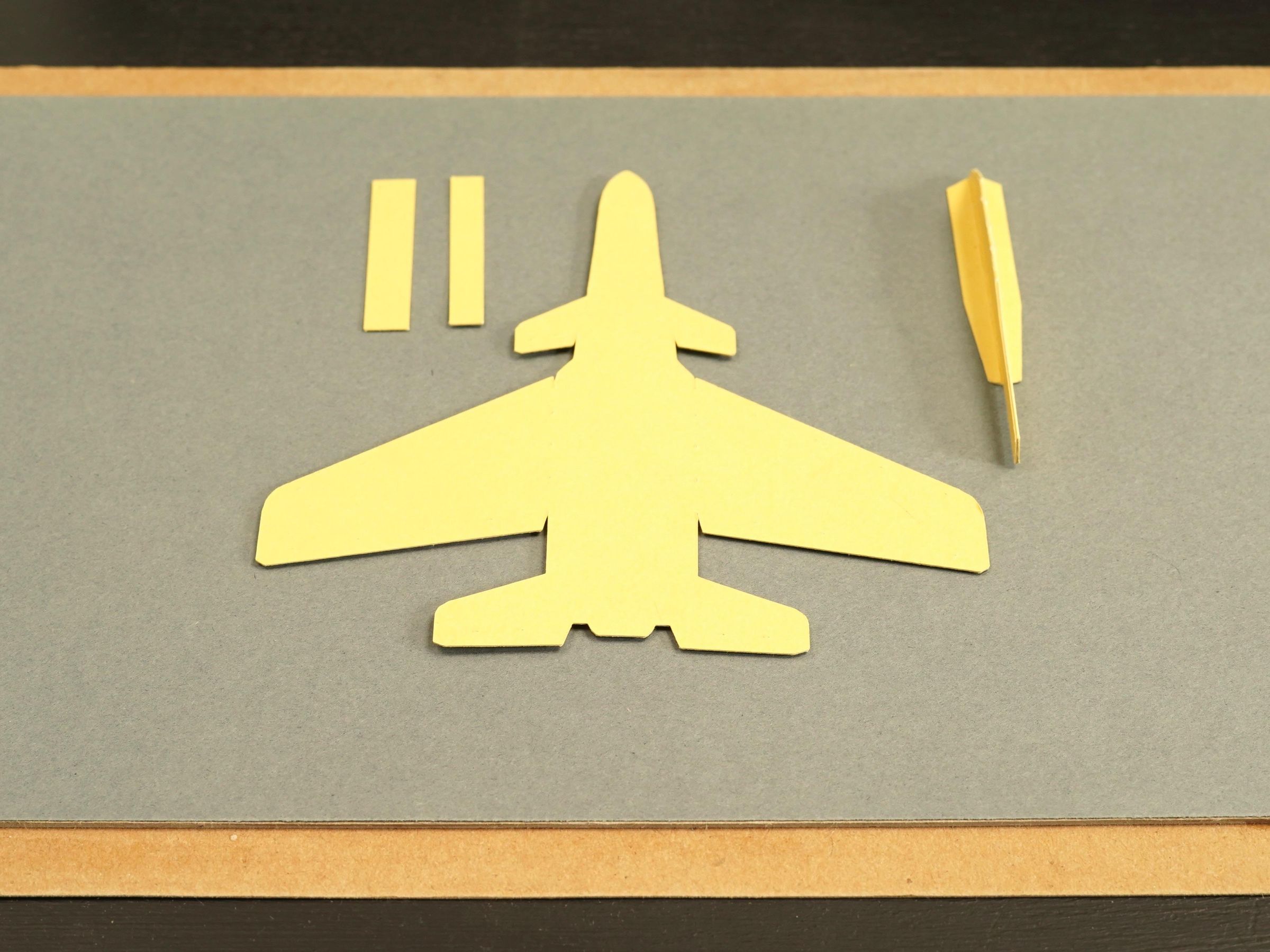 Yellow Card Stock Jet Glider W/ Canards 6 Steps (with Pictures