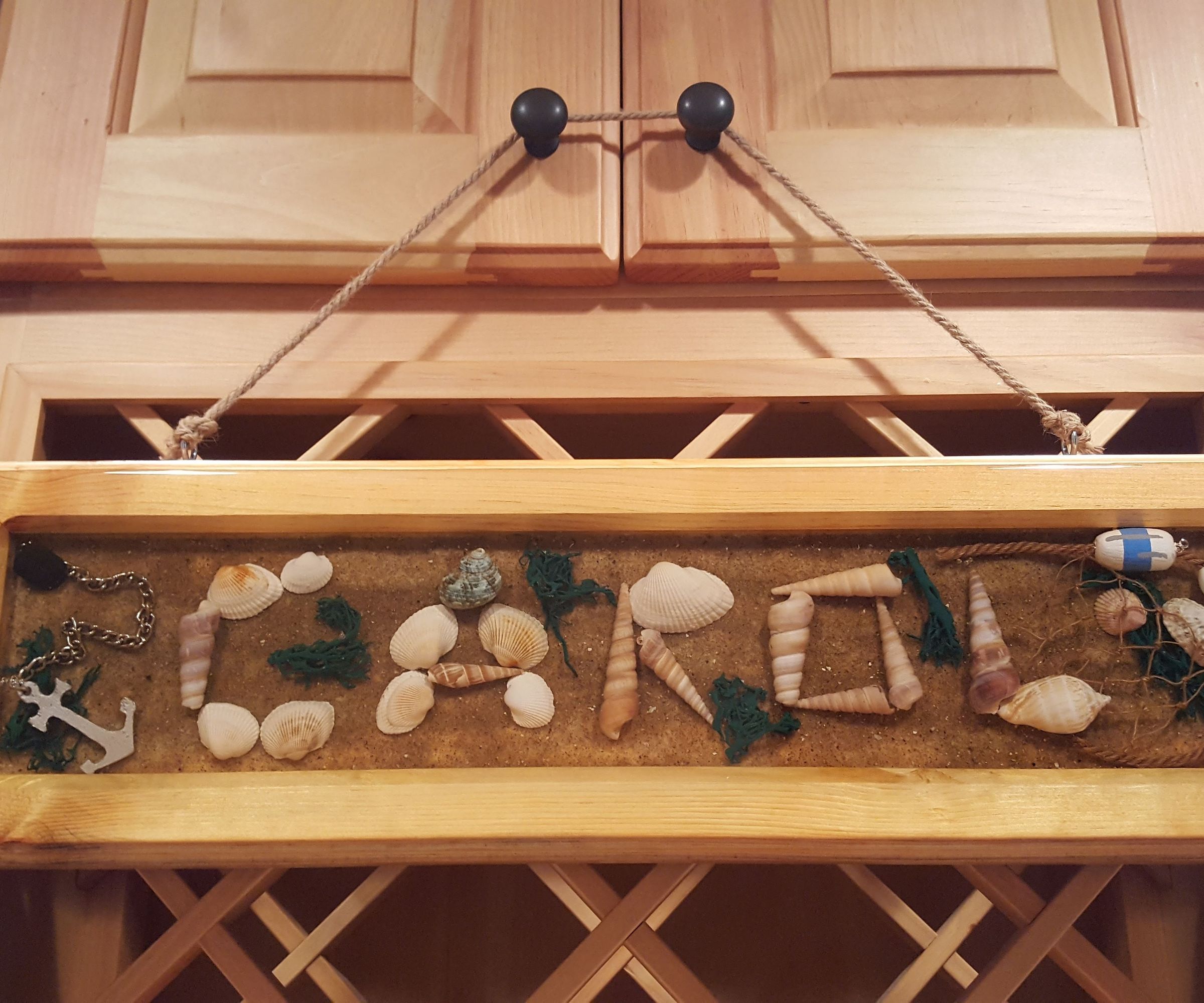 Custom Epoxy Resin Seashell Sign