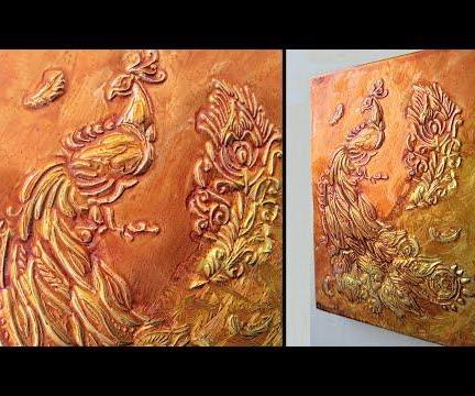 How to Make Peacock Embossed Painting|Metal Art
