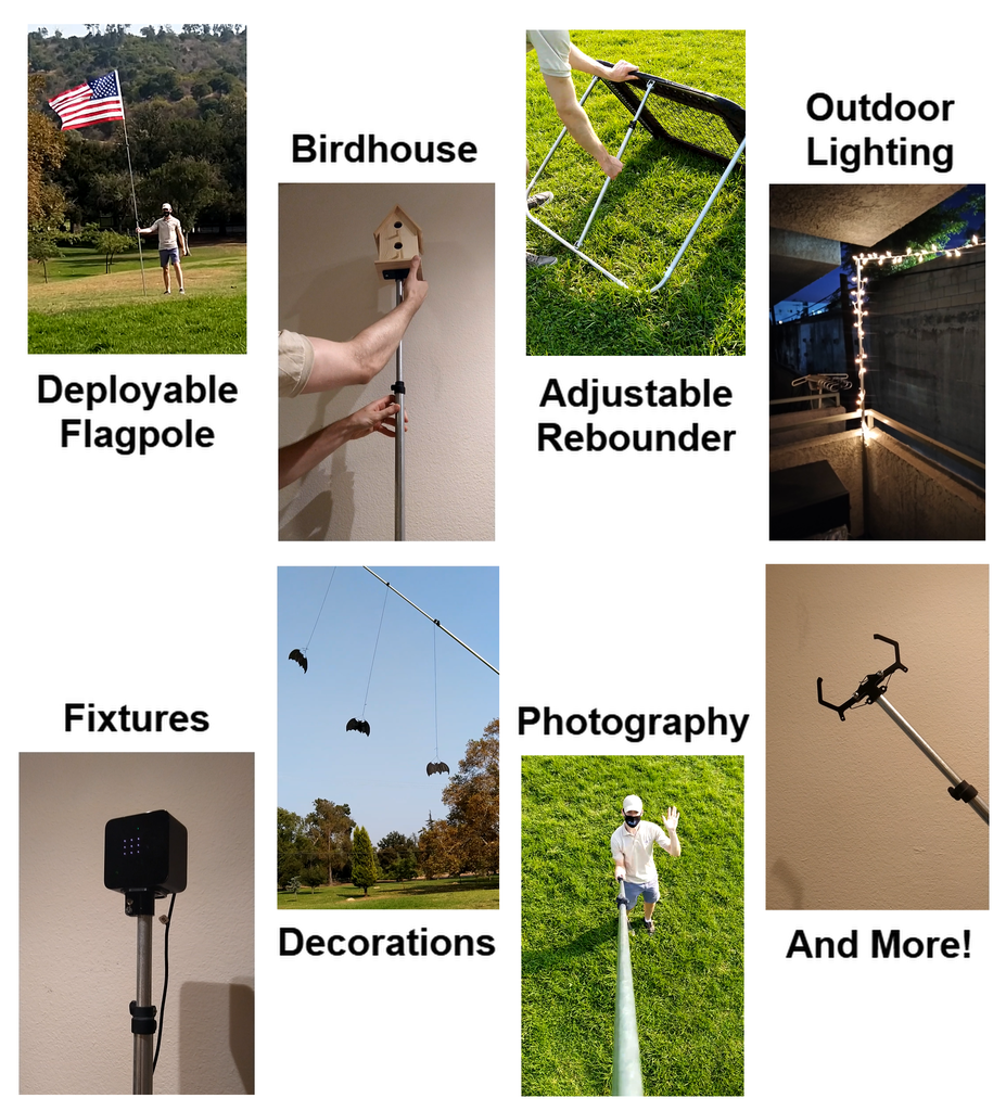 Telescoping outdoor light top pole