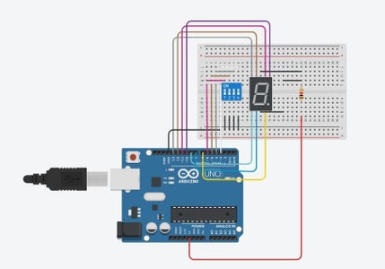 Tutorial 4 DIP Switch SPST and 7-segment LED Through Tinkercad : 5 ...