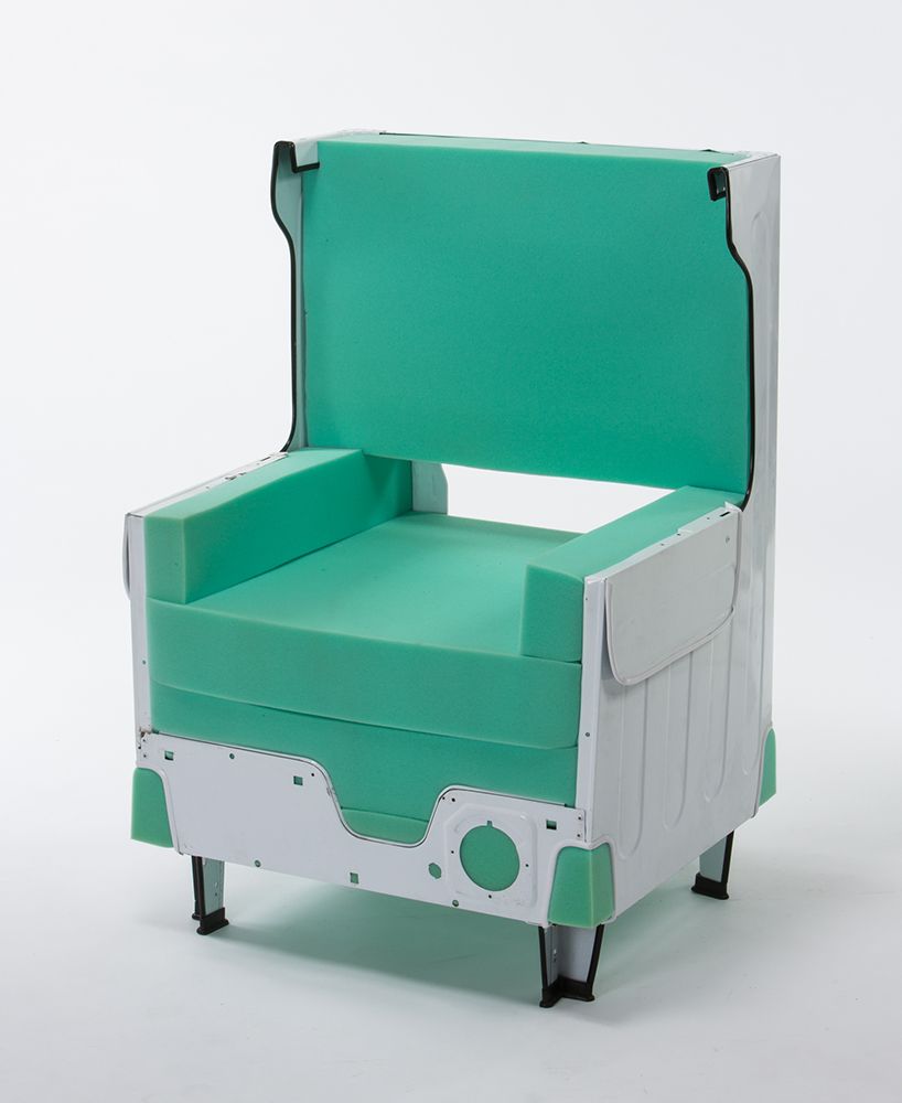 'I Used to Be a Washing Machine' - 3 Chairs Made of One Washer Parts.