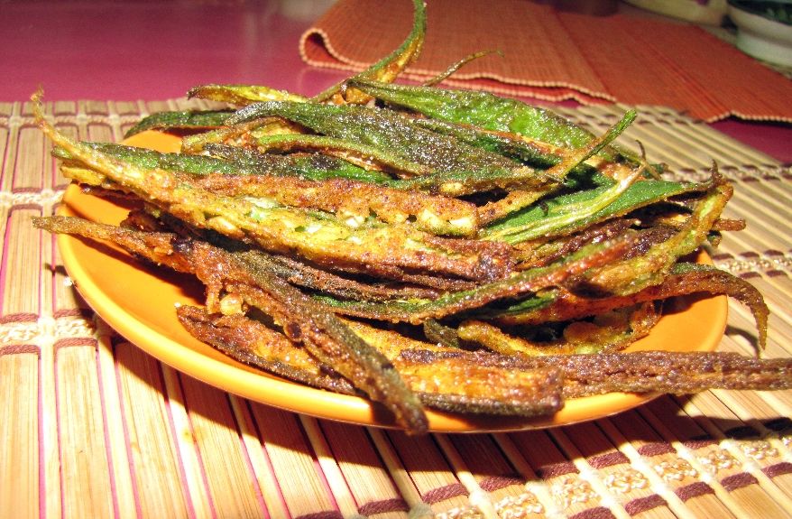 Deep Fried Crispy Spicy Okra