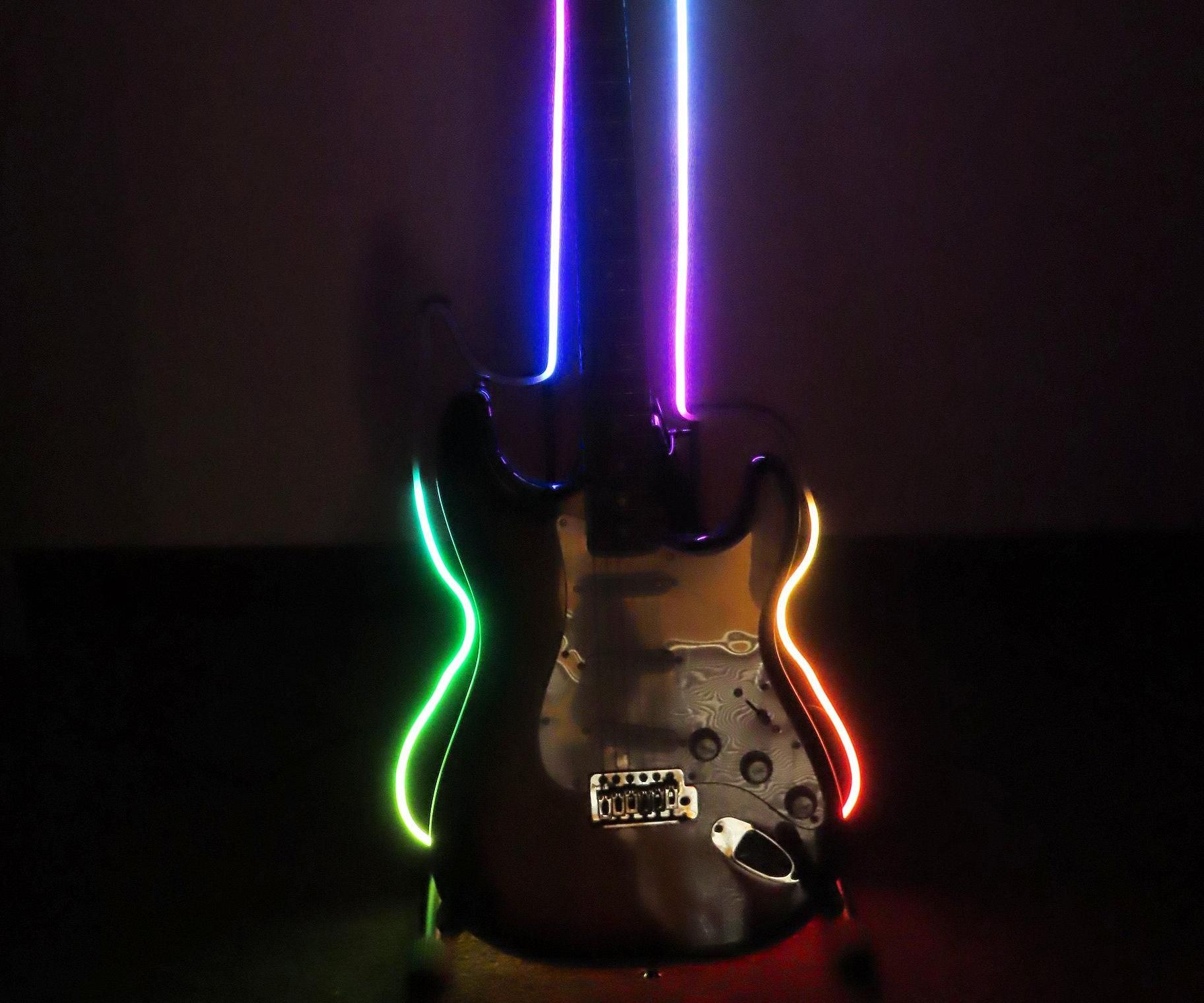 RGB Neon Musical Spectrum Motion Sensing Guitar Stand