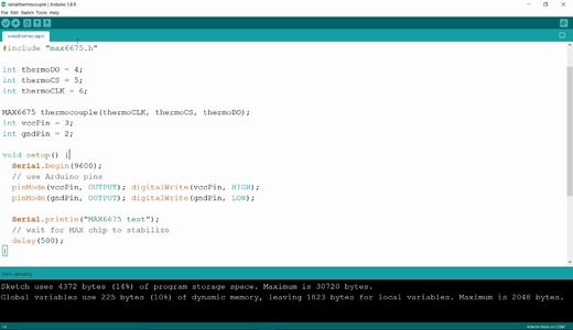 Arduino and MAX6675 Thermocouple Setup Guide : 3 Steps - Instructables