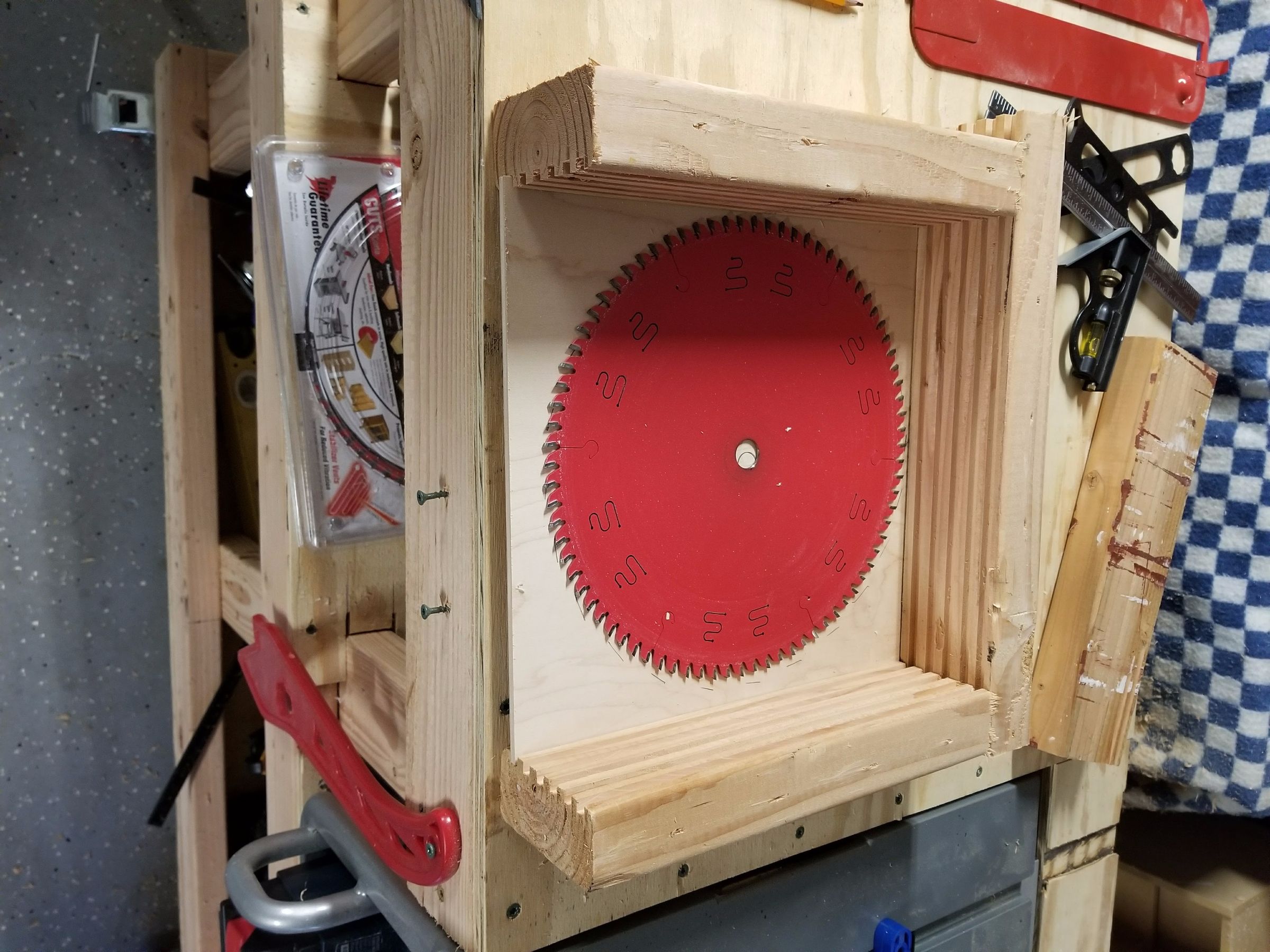 Table Saw Bench Saw Blade Storage 8 Steps (with Pictures) Instructables