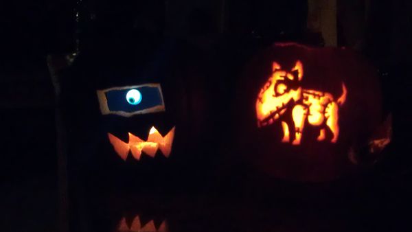 Cell Phone Pumpkin Eyes