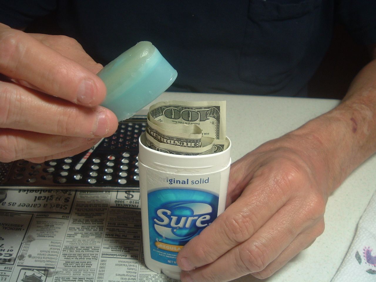 Hide Things in Your Old Deoderant Container!