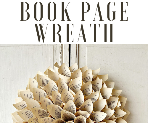 Book Page Wreath