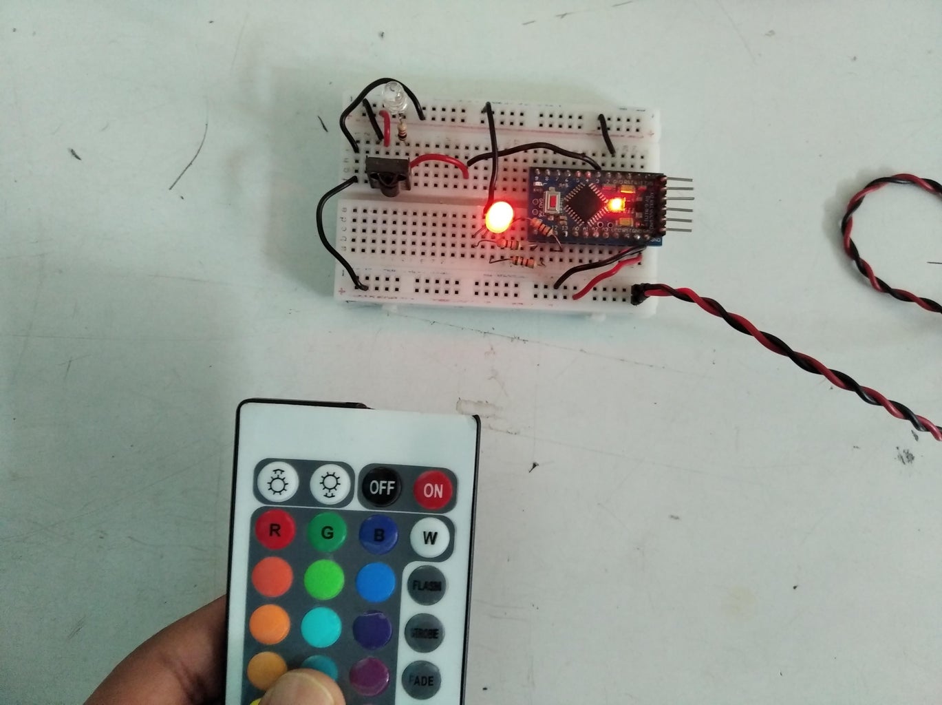 IR Remote Controlled RGB Led Using Arduino Pro Mini : 6 Steps ...