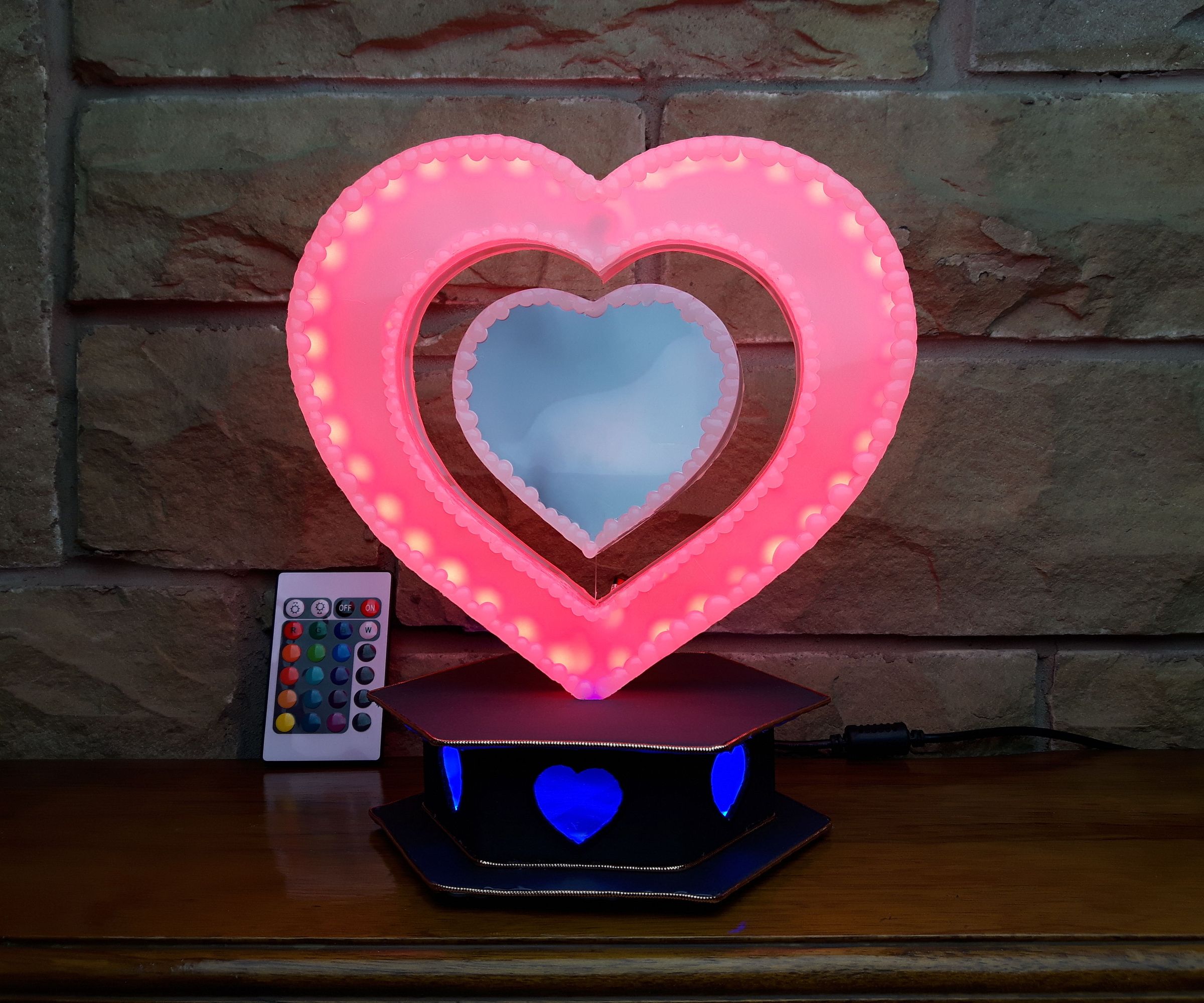 Broken LCD Recycled Into Heart Mood Light 