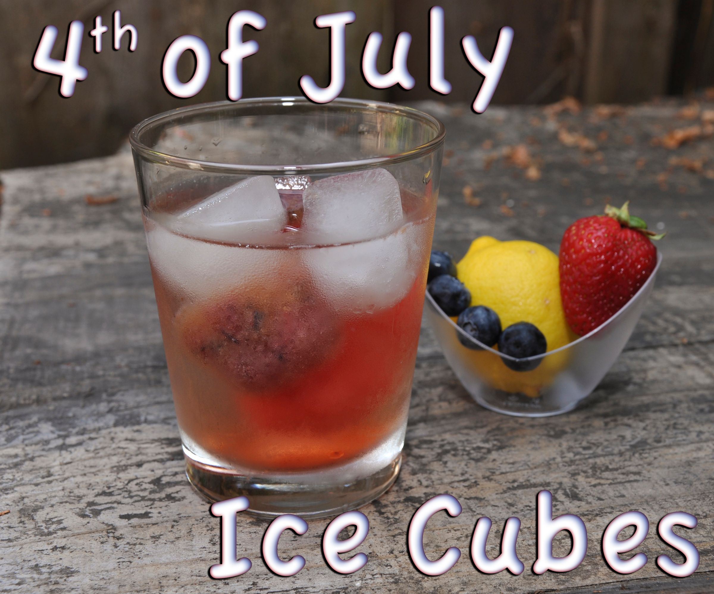 Fruity 4th of July Ice Cubes