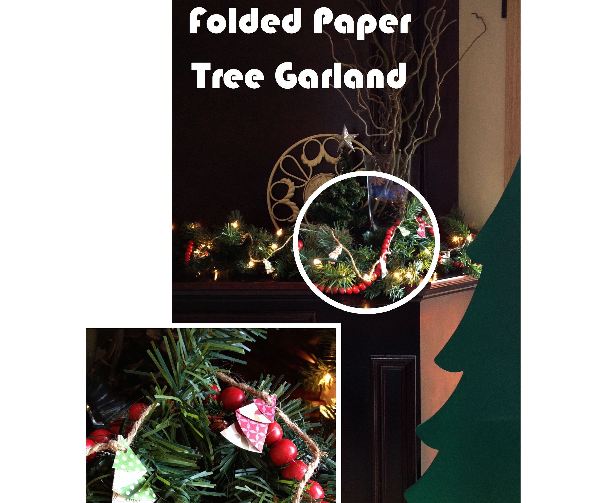 Folded Paper Tree Garland