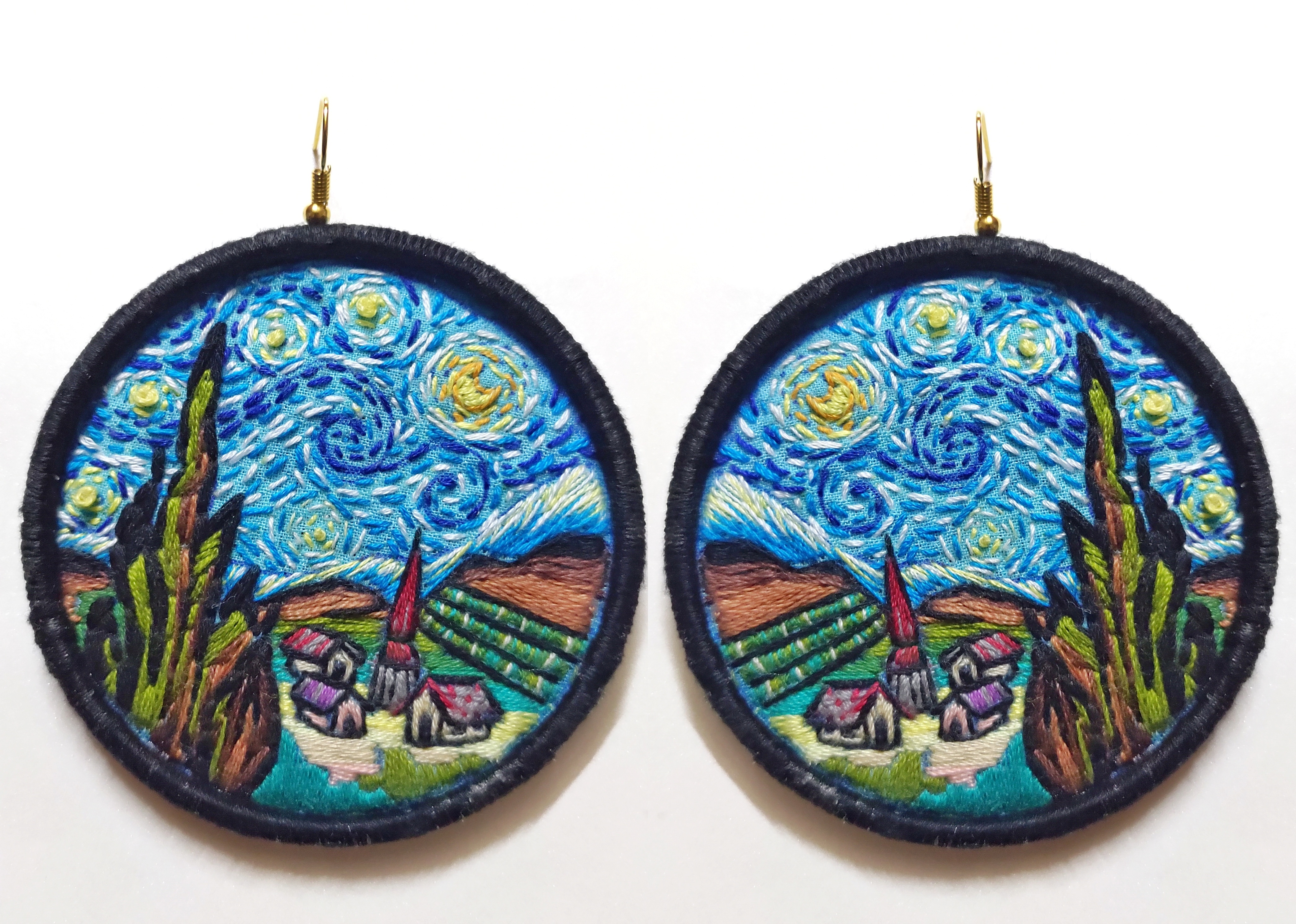 Embroidered Earrings 11 Steps (with Pictures) Instructables