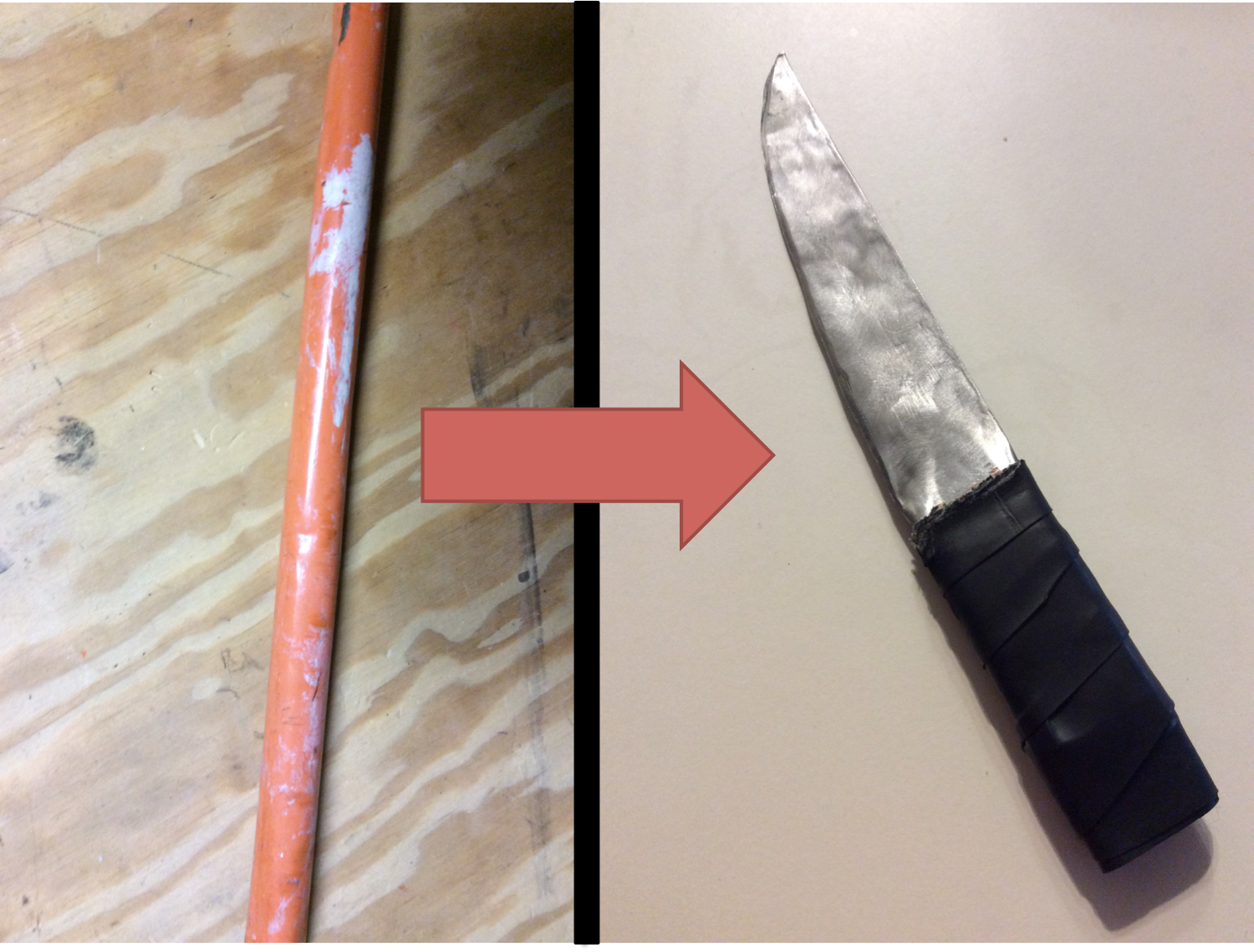 Easy Knife From a Pipe 9 Steps Instructables