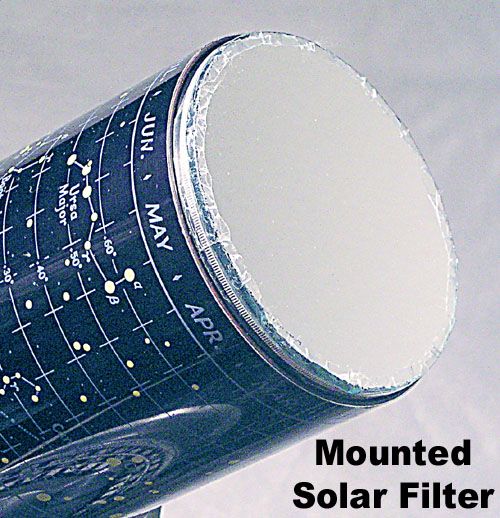 Making  Solar Filters  for Telescopes