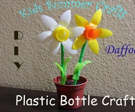 Plastic Bottle Crafts Daffodil:Kids Crafts 