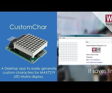 Custom Character Generator for MAX7219 Based 8x8 LED Matrix