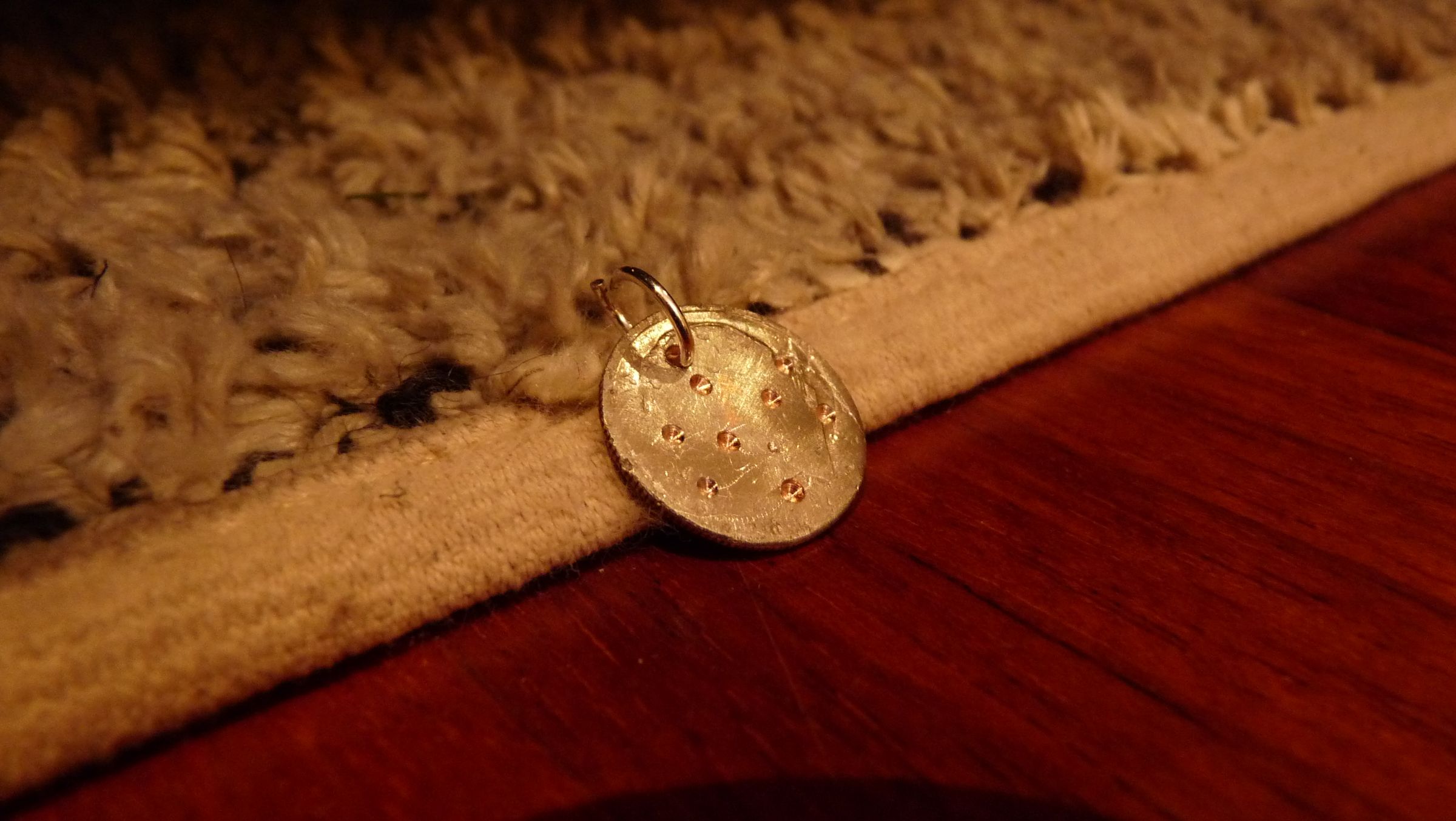 Textured Dime Pendant