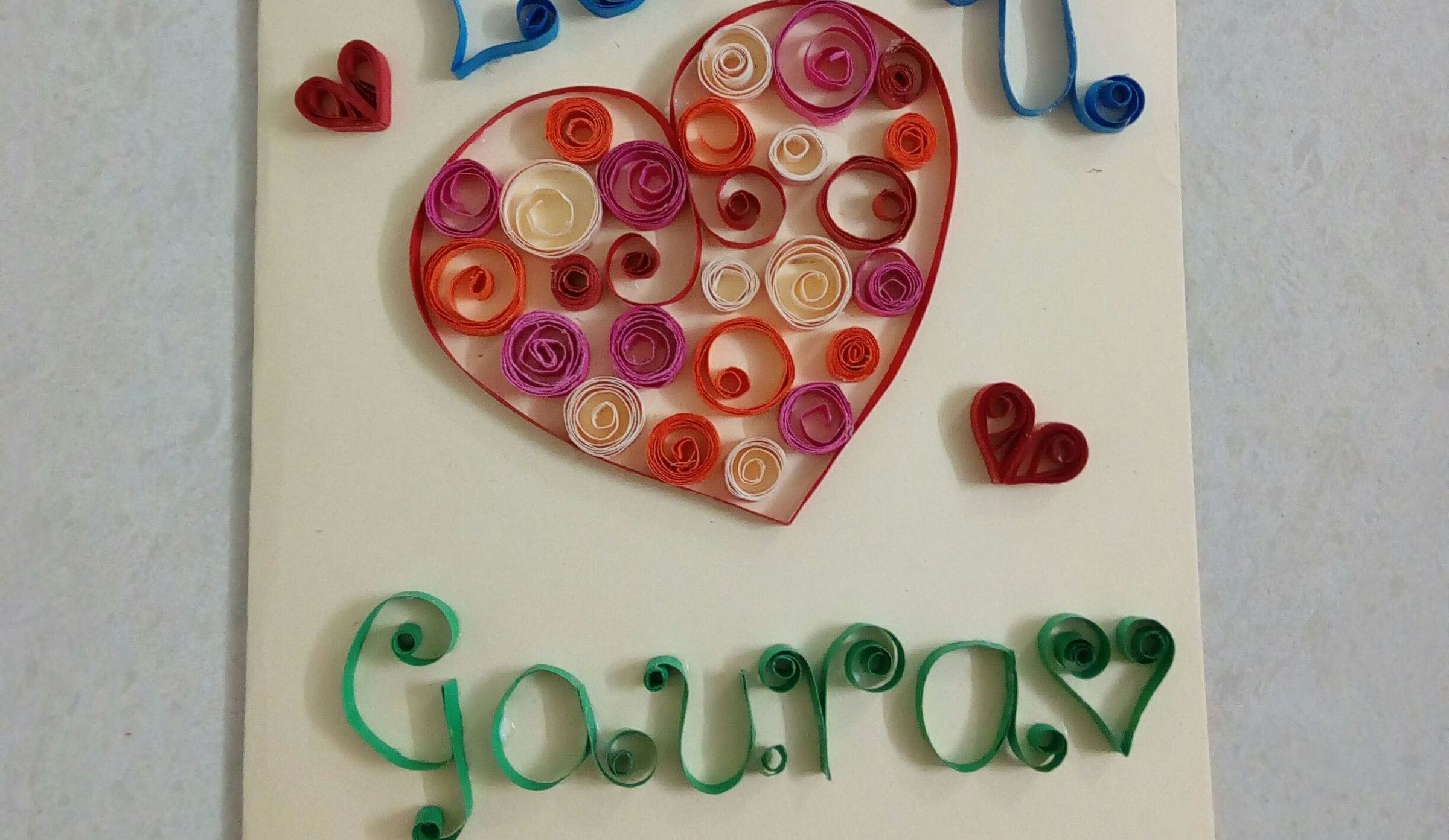 Quilling Valentine Card