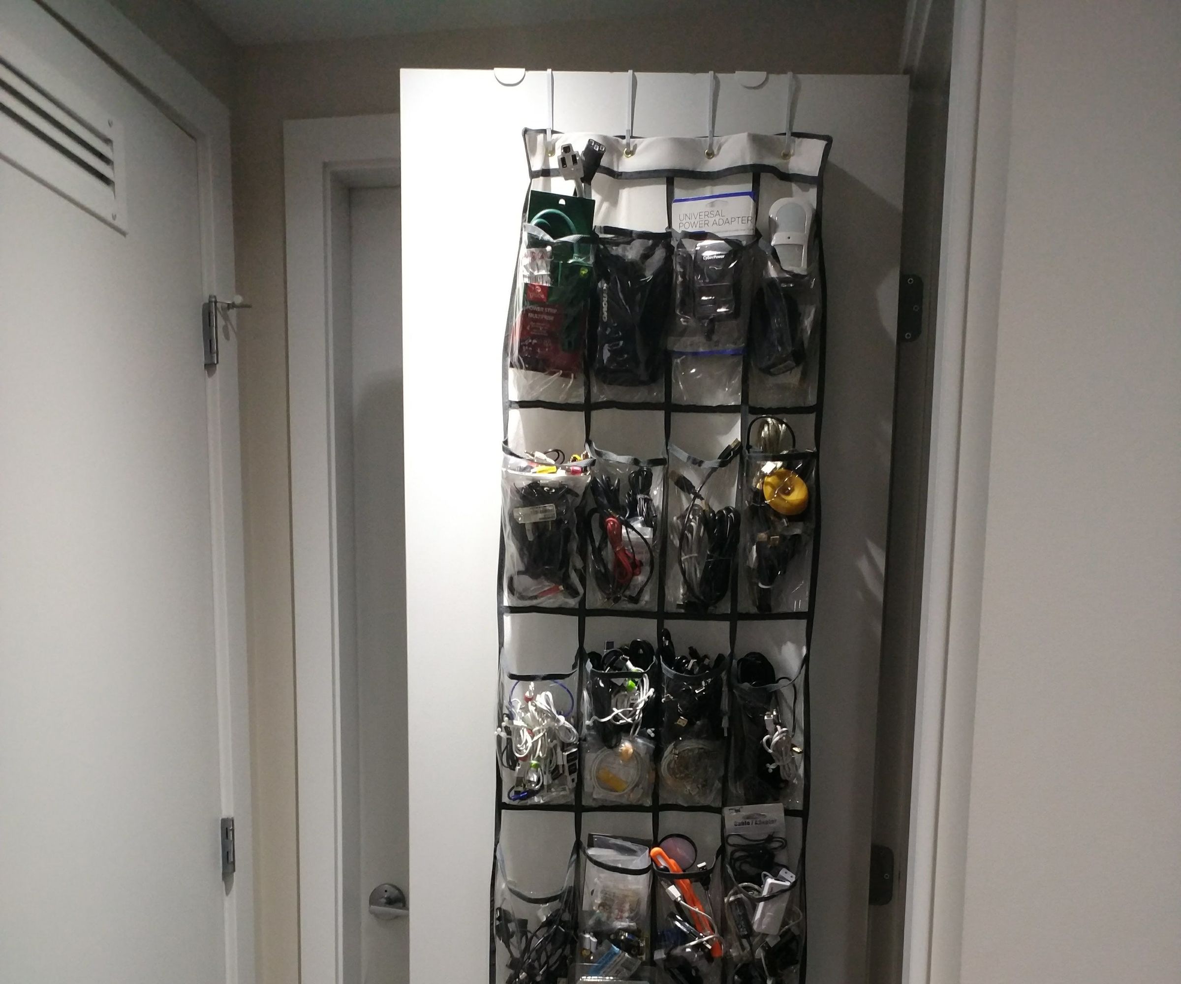 Shoe Organizer Cable Organization DIY Hack