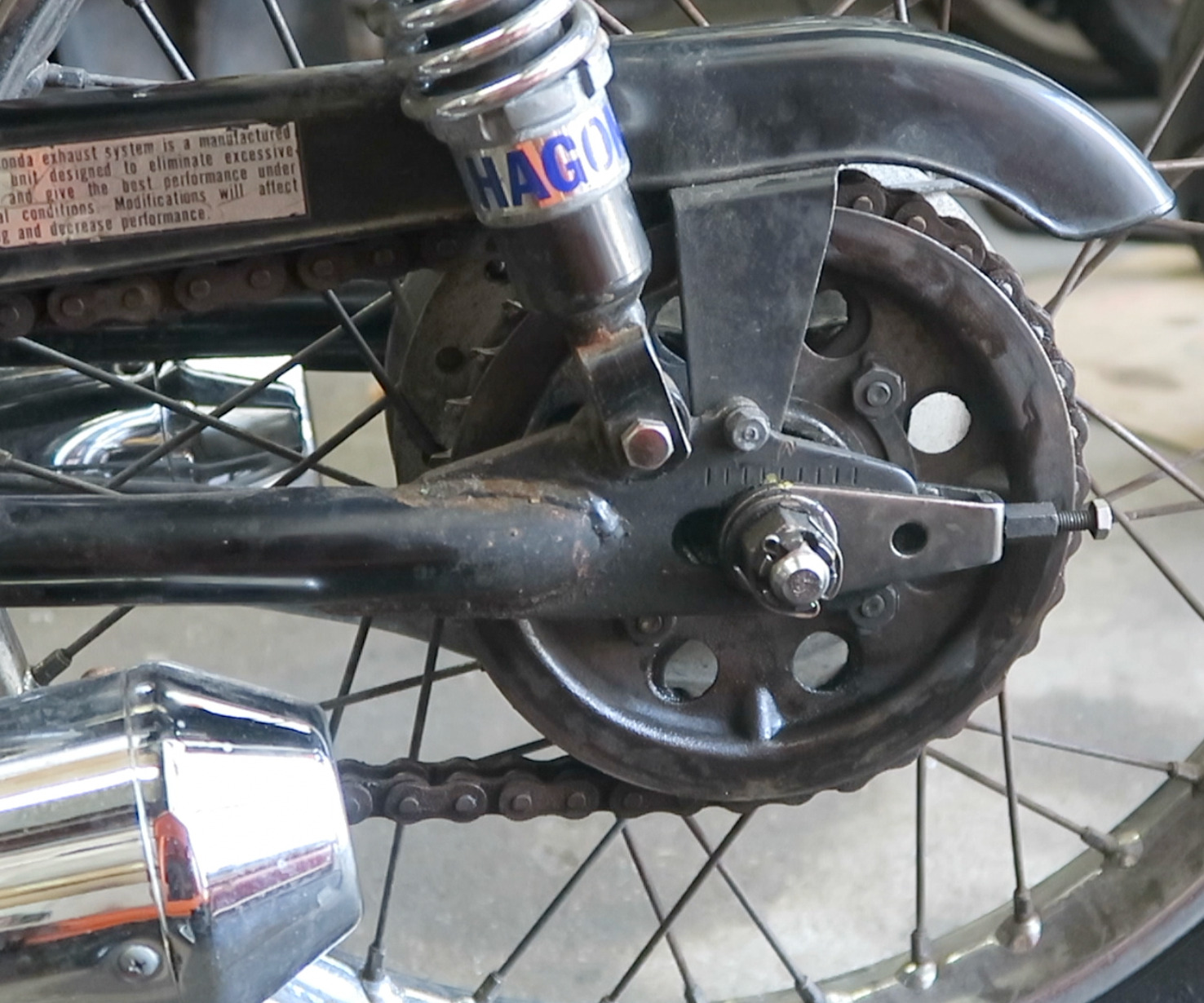Chain Tension Adjustment on Vintage Honda Motorcycles