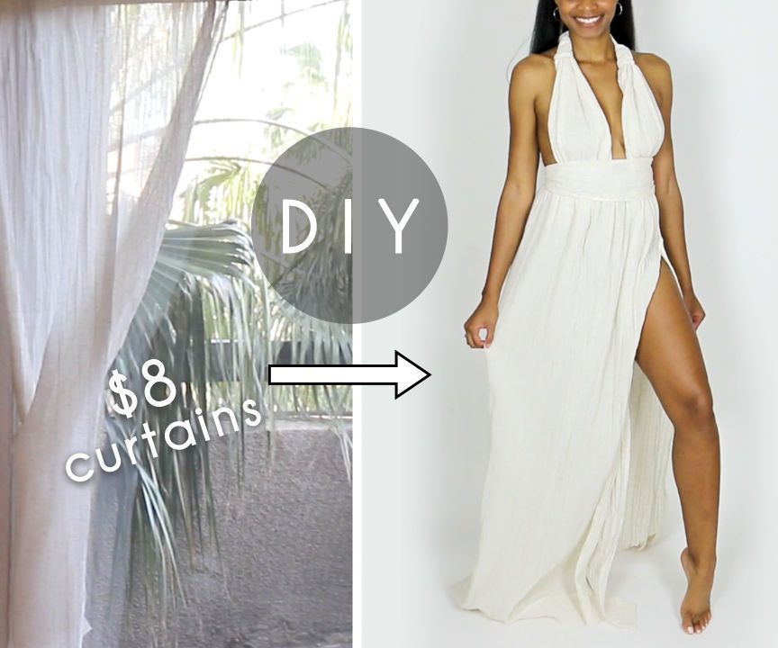DIY Plunging Dress Out of Curtains : 9 Steps (with Pictures) - Instructables